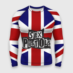 Мужской рашгард 3D с принтом Sex Pistols в Курске,  |  | Тематика изображения на принте: англия | британия | панк | флаг