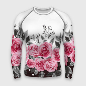 Мужской рашгард 3D с принтом Rose Trend в Курске,  |  | flowers | hipster | rose | swag | trend | мода | розы | стиль | стильная | цветы