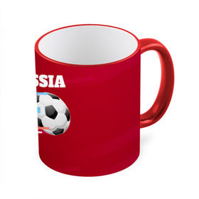 Кружка 3D с принтом Футбол Россия в Курске, керамика | ёмкость 330 мл | мяч