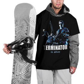 Накидка на куртку 3D с принтом Terminator alive в Курске, 100% полиэстер |  | arnold schwarzenegger | арнольд шварценеггер | киборг | кино | терминатор