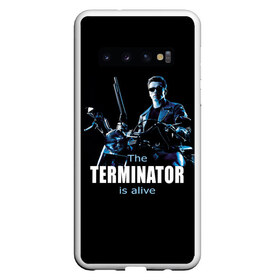 Чехол для Samsung Galaxy S10 с принтом Terminator alive в Курске, Силикон | Область печати: задняя сторона чехла, без боковых панелей | arnold schwarzenegger | арнольд шварценеггер | киборг | кино | терминатор