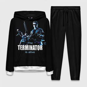 Женский костюм 3D (с толстовкой) с принтом Terminator alive в Курске,  |  | arnold schwarzenegger | арнольд шварценеггер | киборг | кино | терминатор