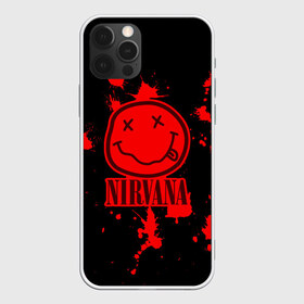 Чехол для iPhone 12 Pro Max с принтом Nirvana в Курске, Силикон |  | Тематика изображения на принте: cobain | kurt | nevermino | nirvana | альтернативный | гранж | грол | группа | дональд | кобейн | курт | музыка | надпись | нервана | нирвана | новоселич | певец | рок | смайл | смайлик | солист