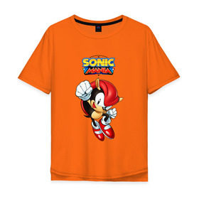 Мужская футболка хлопок Oversize с принтом Sonic Mania в Курске, 100% хлопок | свободный крой, круглый ворот, “спинка” длиннее передней части | hedgehog | knuckles | sega | sonic | super | tails | ёжик | ехидна | лисенок | лисица | наклз | сега | соник | супер | суперёжик | тэилз | тэилс