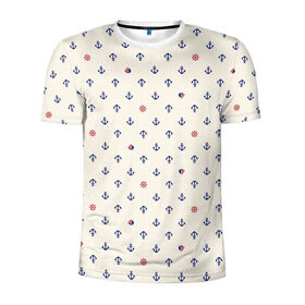 Мужская футболка 3D спортивная с принтом Морячок в Курске, 100% полиэстер с улучшенными характеристиками | приталенный силуэт, круглая горловина, широкие плечи, сужается к линии бедра | море | моряк