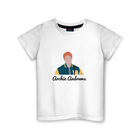 Детская футболка хлопок с принтом Archie (Riverdale) в Курске, 100% хлопок | круглый вырез горловины, полуприлегающий силуэт, длина до линии бедер | pops chocklit shoppe | riverdale | southside | southside serpents graffiti | vixens | ривердэйл