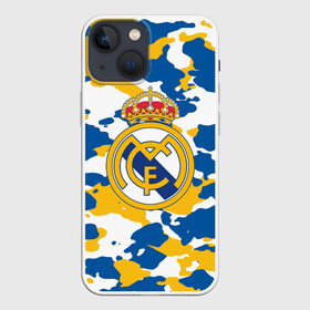 Чехол для iPhone 13 mini с принтом Real Madrid в Курске,  |  | football | logo | real madrid | spain | sport | арт | испания | камуфляж | лига | лого | милитари | реал | спорт | текстура | фк | футбол | футбольный клуб | эмблема