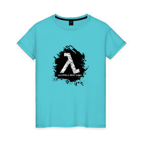 Женская футболка хлопок с принтом Half - Life в Курске, 100% хлопок | прямой крой, круглый вырез горловины, длина до линии бедер, слегка спущенное плечо | half   life 2 | valve corporation | халф лайфе | халфа