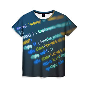 Женская футболка 3D с принтом Programming collection в Курске, 100% полиэфир ( синтетическое хлопкоподобное полотно) | прямой крой, круглый вырез горловины, длина до линии бедер | c++ | html | php | код | компьютеры | программист | технологии | хакер | цифры