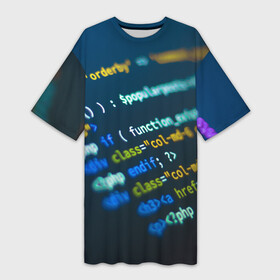 Платье-футболка 3D с принтом Programming collection в Курске,  |  | Тематика изображения на принте: c++ | html | php | код | компьютеры | программист | технологии | хакер | цифры