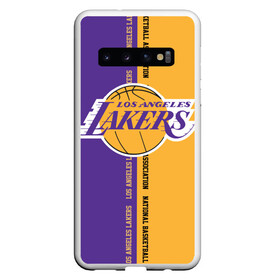 Чехол для Samsung Galaxy S10 с принтом Los angeles lakers NBA в Курске, Силикон | Область печати: задняя сторона чехла, без боковых панелей | basketbal | basketball | la | lakers | los angeles | los angeles lakers | national | nba | анжелес | баскетбол | лос анджелес | лэйкерс | национальная бескетбольная ассоциация | нба | онил | шакил