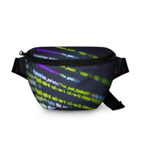 Поясная сумка 3D с принтом Программирование PHP в Курске, 100% полиэстер | плотная ткань, ремень с регулируемой длиной, внутри несколько карманов для мелочей, основное отделение и карман с обратной стороны сумки застегиваются на молнию | 