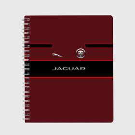 Тетрадь с принтом Jaguar в Курске, 100% бумага | 48 листов, плотность листов — 60 г/м2, плотность картонной обложки — 250 г/м2. Листы скреплены сбоку удобной пружинной спиралью. Уголки страниц и обложки скругленные. Цвет линий — светло-серый
 | Тематика изображения на принте: c x17 | c x75 concept | c xf | cars | e pace | f pace | jaguar | land | r d6 | r2 | r3 | r4 | r5 | rover. r1 | xkr 75 | авто | автомобиль | знак | лого | машина | символ | тачка | эмблема | ягуар
