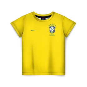 Детская футболка 3D с принтом Сборная Бразилии в Курске, 100% гипоаллергенный полиэфир | прямой крой, круглый вырез горловины, длина до линии бедер, чуть спущенное плечо, ткань немного тянется | brasil | brazilian | footbal | national | soccer | time | бразилии | бразилия | национальная | по | сборная | футбол | футболу