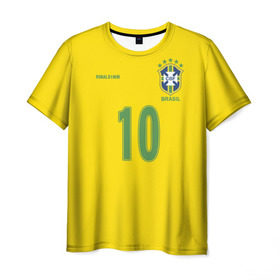 Мужская футболка 3D с принтом Роналдиньо в Курске, 100% полиэфир | прямой крой, круглый вырез горловины, длина до линии бедер | brasil | brazilian | footbal | national | ronaldinho | soccer | time | бразилии | бразилия | национальная | по | роналдиньо | рональдиньо | сборная | футбол | футболу