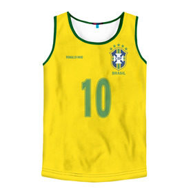 Мужская майка 3D с принтом Роналдиньо в Курске, 100% полиэстер | круглая горловина, приталенный силуэт, длина до линии бедра. Пройма и горловина окантованы тонкой бейкой | brasil | brazilian | footbal | national | ronaldinho | soccer | time | бразилии | бразилия | национальная | по | роналдиньо | рональдиньо | сборная | футбол | футболу