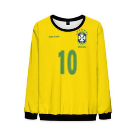 Мужской свитшот 3D с принтом Роналдиньо в Курске, 100% полиэстер с мягким внутренним слоем | круглый вырез горловины, мягкая резинка на манжетах и поясе, свободная посадка по фигуре | brasil | brazilian | footbal | national | ronaldinho | soccer | time | бразилии | бразилия | национальная | по | роналдиньо | рональдиньо | сборная | футбол | футболу