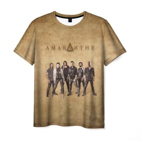Мужская футболка 3D с принтом Amaranthe в Курске, 100% полиэфир | прямой крой, круглый вырез горловины, длина до линии бедер | amaranthe | амаранте | аморанте | датская | дэт | метал | пауэр | шведская