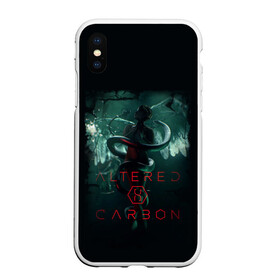 Чехол для iPhone XS Max матовый с принтом Altered Carbon в Курске, Силикон | Область печати: задняя сторона чехла, без боковых панелей | Тематика изображения на принте: altere | будущее | бэнкрофт | видоизмененный углерод | генетика | джеймс пьюрфой | ковач | марта игареда | наука | неонуар | ортега | ричард морган | фантастика | футуризм | юэль киннаман