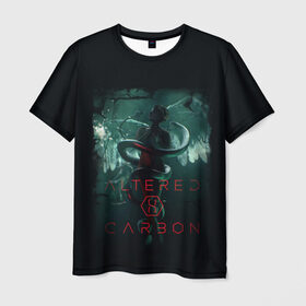 Мужская футболка 3D с принтом Altered Carbon в Курске, 100% полиэфир | прямой крой, круглый вырез горловины, длина до линии бедер | altere | будущее | бэнкрофт | видоизмененный углерод | генетика | джеймс пьюрфой | ковач | марта игареда | наука | неонуар | ортега | ричард морган | фантастика | футуризм | юэль киннаман