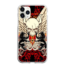 Чехол для iPhone 11 Pro Max матовый с принтом Vintage Skull Art v2 в Курске, Силикон |  | Тематика изображения на принте: art | skull | vintage | арт | винтаж | крылья | лев | рога | узор | череп