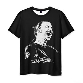 Мужская футболка 3D с принтом Zlatan Ibrahimovic в Курске, 100% полиэфир | прямой крой, круглый вырез горловины, длина до линии бедер | football | златан ибрагимович | игрок | сборная швеции | футбол | футболист