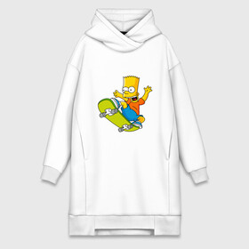 Платье-худи хлопок с принтом Bart Simpson в Курске,  |  | bart | family | homer | lisa | school | simpsons | springfield | анимация | барт | гомер | желтый | комедия | лентяй | лиза | мардж | мульт | мультфильм | мэгги | отец | пончик | ребенок | родители | семья | сериал | симпсоны | смех