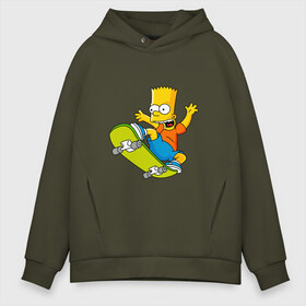 Мужское худи Oversize хлопок с принтом Bart Simpson в Курске, френч-терри — 70% хлопок, 30% полиэстер. Мягкий теплый начес внутри —100% хлопок | боковые карманы, эластичные манжеты и нижняя кромка, капюшон на магнитной кнопке | bart | family | homer | lisa | school | simpsons | springfield | анимация | барт | гомер | желтый | комедия | лентяй | лиза | мардж | мульт | мультфильм | мэгги | отец | пончик | ребенок | родители | семья | сериал | симпсоны | смех