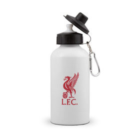 Бутылка спортивная с принтом FC Liverpool в Курске, металл | емкость — 500 мл, в комплекте две пластиковые крышки и карабин для крепления | liverpool | англия | ливерпуль | лига чемпионов | чемпионат