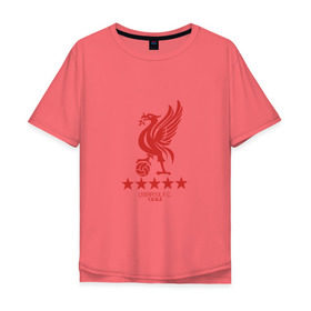 Мужская футболка хлопок Oversize с принтом Liverpool FC в Курске, 100% хлопок | свободный крой, круглый ворот, “спинка” длиннее передней части | liverpool | ливерпуль | лига чемпионов | спорт | футбол | чемпионат