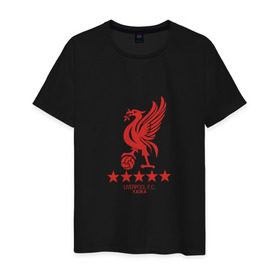 Мужская футболка хлопок с принтом Liverpool FC в Курске, 100% хлопок | прямой крой, круглый вырез горловины, длина до линии бедер, слегка спущенное плечо. | liverpool | ливерпуль | лига чемпионов | спорт | футбол | чемпионат