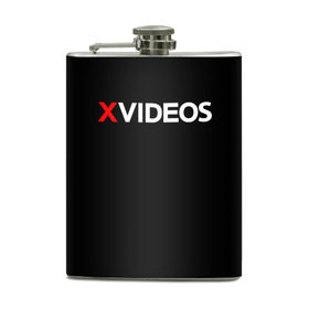 Фляга с принтом Xvideos в Курске, металлический корпус | емкость 0,22 л, размер 125 х 94 мм. Виниловая наклейка запечатывается полностью | Тематика изображения на принте: xvideos