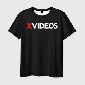 Мужская футболка 3D с принтом Xvideos в Курске, 100% полиэфир | прямой крой, круглый вырез горловины, длина до линии бедер | Тематика изображения на принте: xvideos