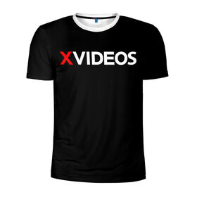 Мужская футболка 3D спортивная с принтом Xvideos в Курске, 100% полиэстер с улучшенными характеристиками | приталенный силуэт, круглая горловина, широкие плечи, сужается к линии бедра | xvideos