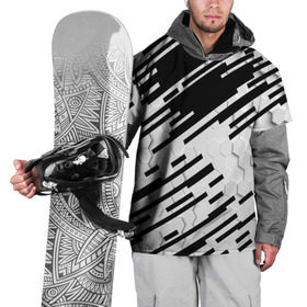Накидка на куртку 3D с принтом HEXAGON - Black and White в Курске, 100% полиэстер |  | Тематика изображения на принте: 