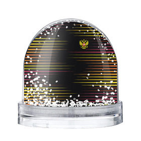 Водяной шар с принтом RUSSIA - Multi-colored stripes в Курске, Пластик | Изображение внутри шара печатается на глянцевой фотобумаге с двух сторон | 