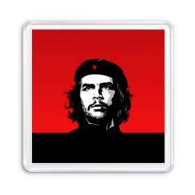Магнит 55*55 с принтом Che Guevara в Курске, Пластик | Размер: 65*65 мм; Размер печати: 55*55 мм | Тематика изображения на принте: 