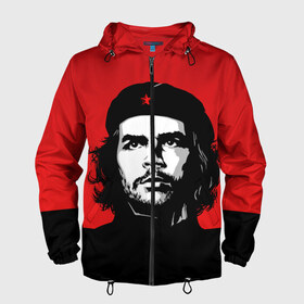 Мужская ветровка 3D с принтом Che Guevara в Курске, 100% полиэстер | подол и капюшон оформлены резинкой с фиксаторами, два кармана без застежек по бокам, один потайной карман на груди | 