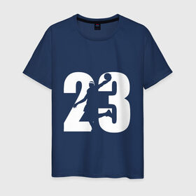 Мужская футболка хлопок с принтом LeBron James 23 в Курске, 100% хлопок | прямой крой, круглый вырез горловины, длина до линии бедер, слегка спущенное плечо. | Тематика изображения на принте: 