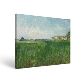 Холст прямоугольный с принтом Ван Гог. Сельские Дома в Курске, 100% ПВХ |  | Тематика изображения на принте: вангог | винсент | живопись | картина