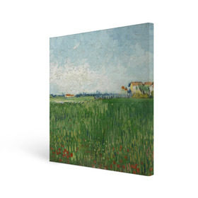 Холст квадратный с принтом Ван Гог. Сельские Дома в Курске, 100% ПВХ |  | Тематика изображения на принте: вангог | винсент | живопись | картина