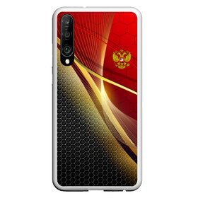 Чехол для Honor P30 с принтом RUSSIA SPORT Red and Black в Курске, Силикон | Область печати: задняя сторона чехла, без боковых панелей | abstract | design | geometry | hexagon | red and black | russia | sport | texture | абстракция | геометрия | герб | дизайн | патриот | патриотизм | россия | русский | соты | спорт | текстура | шестиугольники