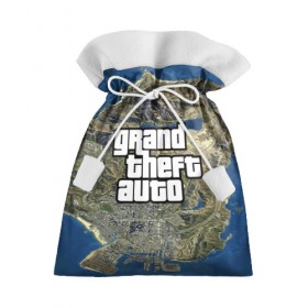 Подарочный 3D мешок с принтом GTA в Курске, 100% полиэстер | Размер: 29*39 см | Тематика изображения на принте: city | game | grand theft auto | gta | igromania | vice city | игромания | игры
