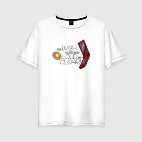 Женская футболка хлопок Oversize с принтом Your Wish в Курске, 100% хлопок | свободный крой, круглый ворот, спущенный рукав, длина до линии бедер
 | noragami | your wish | бездомный бог