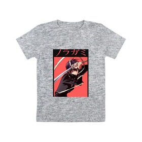 Детская футболка хлопок с принтом Бездомный бог в Курске, 100% хлопок | круглый вырез горловины, полуприлегающий силуэт, длина до линии бедер | Тематика изображения на принте: noragami | yato graffiti | бездомный бог