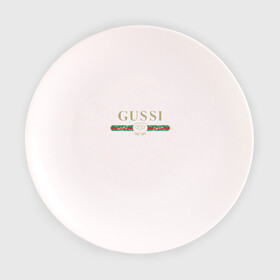 Тарелка 3D с принтом Gussi в Курске, фарфор | диаметр - 210 мм
диаметр для нанесения принта - 120 мм | ga ga ga | gang | gucci | guchi | guci | gusi | gussi | га га га | гуси | гусси | гучи | гуччи | модный гусь