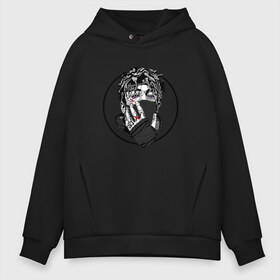 Мужское худи Oversize хлопок с принтом Scarlxrd (4) в Курске, френч-терри — 70% хлопок, 30% полиэстер. Мягкий теплый начес внутри —100% хлопок | боковые карманы, эластичные манжеты и нижняя кромка, капюшон на магнитной кнопке | Тематика изображения на принте: 6 feet | heart attack | lies yxu tell | new school | rap | scarlxrd | реп