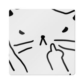 Магнит виниловый Квадрат с принтом Do What Want в Курске, полимерный материал с магнитным слоем | размер 9*9 см, закругленные углы | cat | kitty | кот | кошка