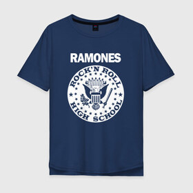 Мужская футболка хлопок Oversize с принтом Ramones в Курске, 100% хлопок | свободный крой, круглый ворот, “спинка” длиннее передней части | группа | панк | рамон | рамонес | рамоунз | рамоунс | рок | хард