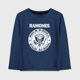 Детский лонгслив хлопок с принтом Ramones в Курске, 100% хлопок | круглый вырез горловины, полуприлегающий силуэт, длина до линии бедер | группа | панк | рамон | рамонес | рамоунз | рамоунс | рок | хард